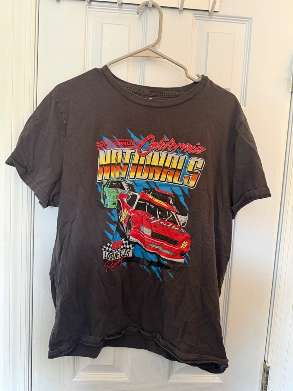 Hollister Gray Graphic 'California Nationals' Short Sleeve Tee